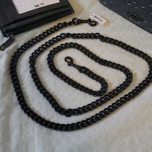 Coach Gun Metal Black Dinky/purse Chain